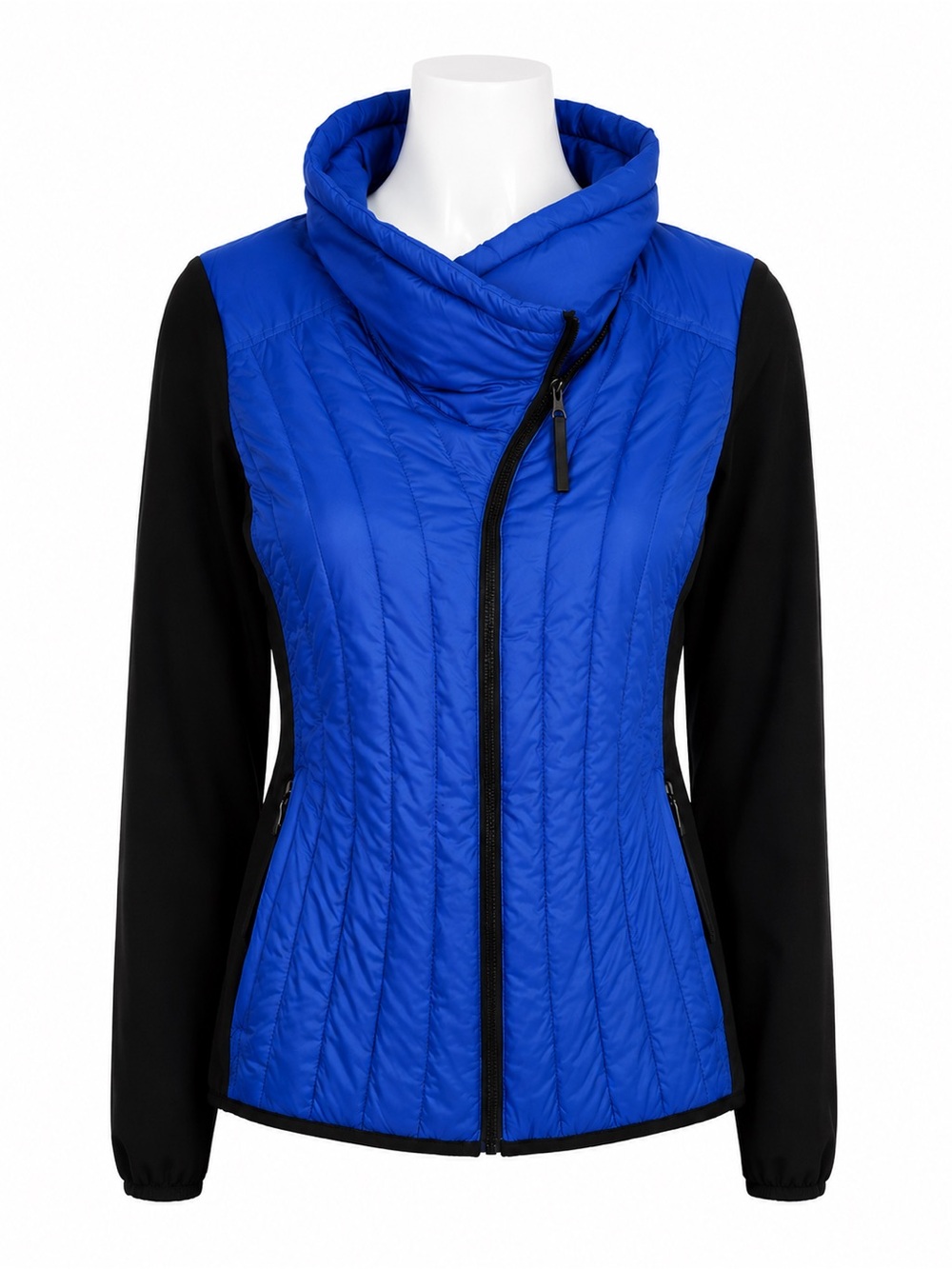 Size M Calvin Klein Performance Women’s Hybrid Down Puffer Jacket Blue Black